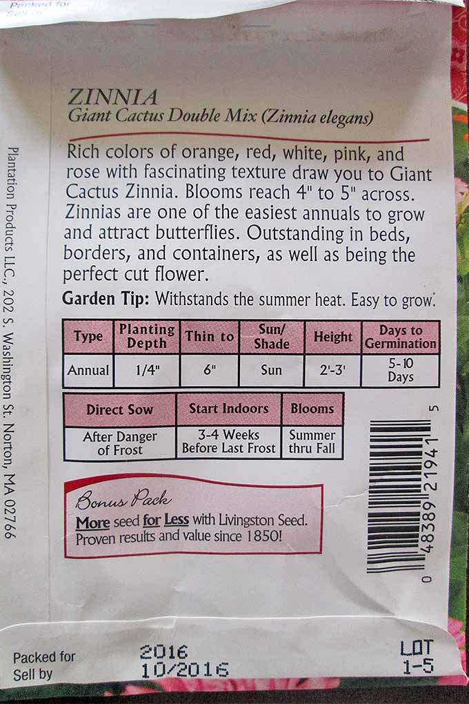 Learn how to understand all of the information on the back of seed packets with our quick guide: https://gardenerspath.com/how-to/beginners/backs-seed-packets-display-valuable-information-gardener/