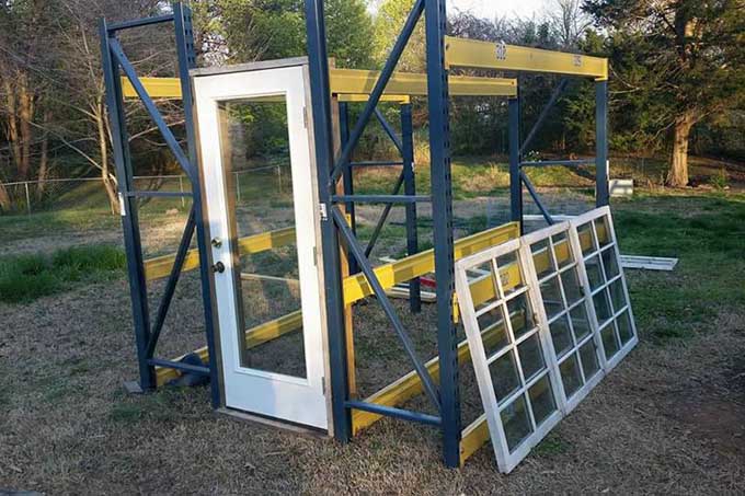 A Greenhouse Out Of Free Pallet Racking, Warehouse Shelving Craigslist