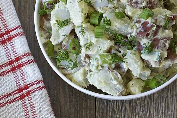 Make your own healthier potato salad with Greek yogurt and homegrown horseradish. | GardenersPath.com