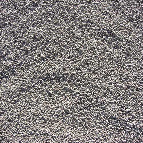 Top down view of high-calcium limestone stone based lime pellets.