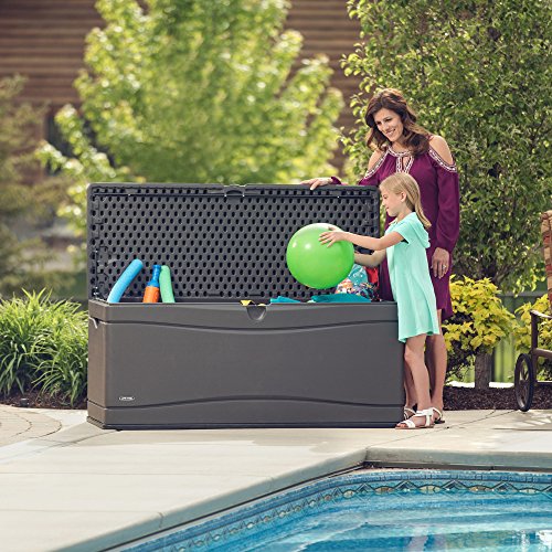 Garden Tools Water-Resistant Furniture and Sports Equipment AIZIJI 113 Gallon Outdoor Deck Box Storage for Outdoor Pillows Pool Toys 