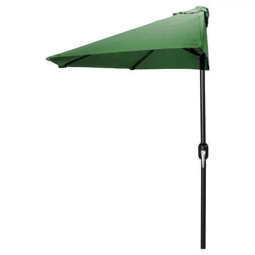 Sheehan Market Umbrella in green on a white, isolated background.
