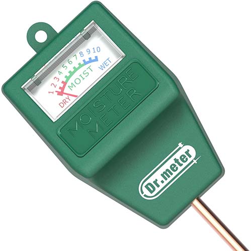 A close up square image of a Dr Meter Soil Test Kit isolated on a white background.