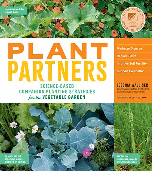 A close up vertical image of the cover of the book "Plant Partners" by Jessica Walliser.
