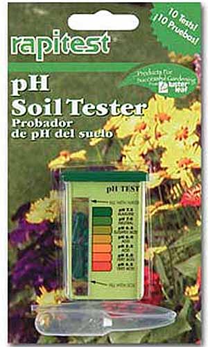 A close up of the packaging of Rapitest pH Soil Tester isolated on a white background.