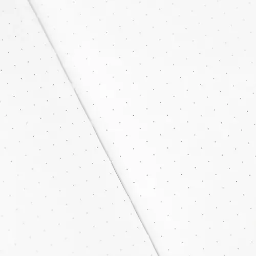 A close up of white pages with printed dot grid for landscape planning.