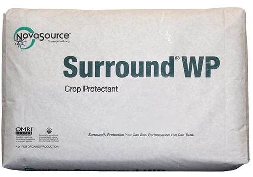 A close up of the packaging of Surround WP isolated on a white background.